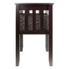 Espresso 2 Tier Entryway Hall Console Table with 3 Storage Baskets