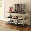 Espresso 3-Shelf Modern Shoe Rack - Holds up to 12 Pair