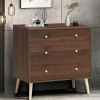 Espresso Modern FarmHome 4 Drawer Easy Glide Dresser