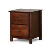 Farmhouse Solid Pine Wood 2 Drawer Nightstand in cherry finish