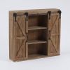 Farmhouse Sliding Wall Mounted Cabinet 2-Doors & Shelves