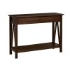 2-Drawer Console Sofa Table Storage Shelf in Tobacco Brown