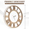 20-inch Classic Farmhouse Natural Wood Roman numeral clock