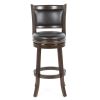 Cappuccino 29-inch Swivel Barstool w/ Faux Leather Cushion