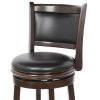 Cappuccino 29-inch Swivel Barstool w/ Faux Leather Cushion