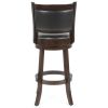 Cappuccino 29-inch Swivel Barstool w/ Faux Leather Cushion