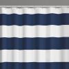 72 x 70" Polyester Blue/White Nautical Striped Shower Curtain