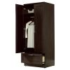 Dark Brown Wood Wardrobe Cabinet Armoire with Garment Rod