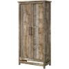 Farmhouse Storage Cabinet Armoire in Rustic Wood Finish