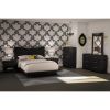 6-Drawer Dresser for Contemporary Bedroom in Black Finish