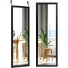 Black Full Length Mirror, Over the Door or Wall Mounted Design