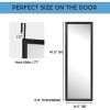 Black Full Length Mirror, Over the Door or Wall Mounted Design