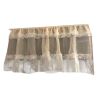 Champagne Lace Flower Half Partition Short Curtain, 59x15 in