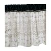 Sheer European Styles Half Curtain Velvet Embroidery, 59x19