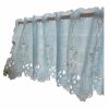 Swan -Translucent Short Kitchen Tier Window Curtain, 57x23.6