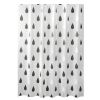 Black White Raindrops PEVA Waterproof Shower Curtain , 71x71