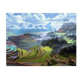 Terraced Field Bedroom Tapestry Landscape Background 43x59