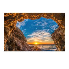 Nature Cave Beach Landscape Decorative Backdrop; 51x70 in