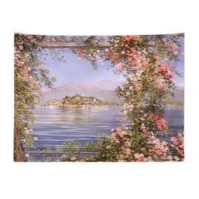 Mediterranean Rose Tapestry Bedroom Oil Painting; 29x39 inch