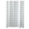 White Checkered PEVA Bathroom Shower Curtain Waterproof