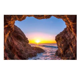 Nature Cave Beach Landscape Wall Tapestry Backdrop; 51x70