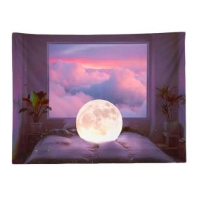 Purple Warm Clouds Wall Art Backdrop Tapestry ,59x51 inch