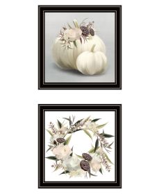 Black Framed "BOHO Pumpkins and Flowers" by House Fenway