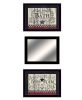 Black Framed "Hot Bath" 3 pc Vignette By Linda Spivey