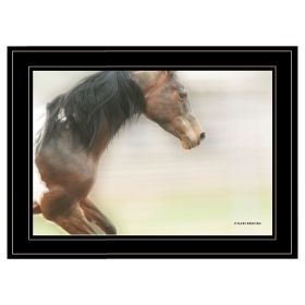 Black Framed "Leap of Faith" By Kari Brooks, Horse Wall Art