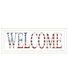 White Framed "Patriotic Welcome" by Cindy Jacobs