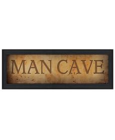 Black Frame "Man Cave" by Artisan John Jones, Ready to Hang