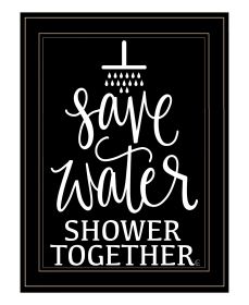 Black Framed "Shower Together" by Fearfully Made Creations