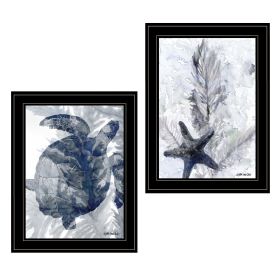 Black Framed "Ocean Collection" 2 pc By Stellar Design Studio