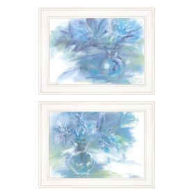 White Frame "Morning Glory" 2 pc Vignette By Tracy Owen