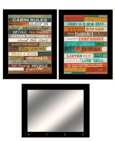 Black Framed "Cabin Collection" 3-Piece Vignette By Marla Rea