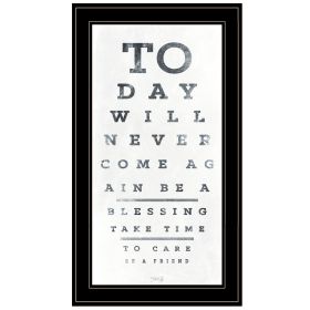 Black Framed "Eye Chart I" by Artisan Marla Rae