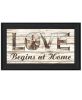 Black Framed "Love Begins at Home" by Artisan John Rossini