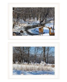 White "Great Outdoors-Nature/Winter Forest", Trendy Decor 4U