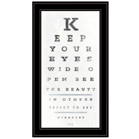 Black Framed "Eye Chart II" by Artisan Marla Rae