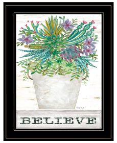 Black Framed "Believe Succulents" by Cindy Jacobs