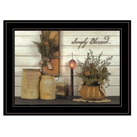 Black Frame Trendy Decor 4U "Simply Blessed" ,by Susan Boyer