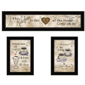 Black Framed "Love of Nature Kitchen" 3-pc By Trendy Decor 4U