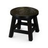 Espresso Queen Bee, Carved Wooden Step Stool 10"H x 11"D