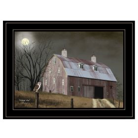 Black Framed "Midnight Moon" by Billy Jacobs, Ready to Hang