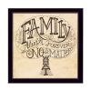 Black Framed "Family - Always and Forever" By Deb Strain