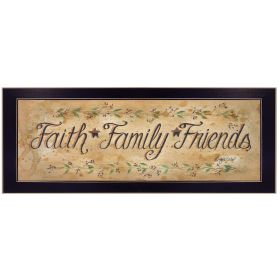 Black Framed "Faith*Family*Friends" by Gail Eads