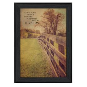 Black Frame "Life Goes On" By Kathy Jennings, Printed Wall Art