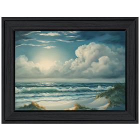 Black Framed "Moon Glow" by Georgia Janisse, Ready to Hang