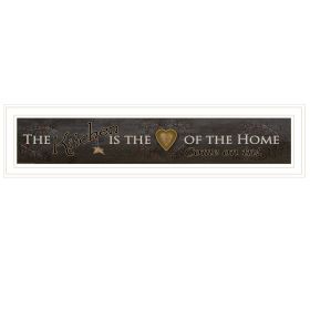 White Frame "Kitchen is the Heart of the Home", trendy decor 4U