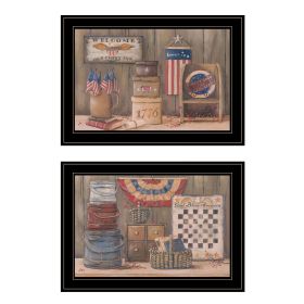 Black Frame "God Bless / Sweet Land" 2-pc  by Pam Britton